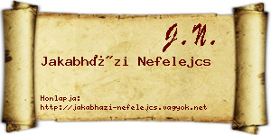 Jakabházi Nefelejcs névjegykártya